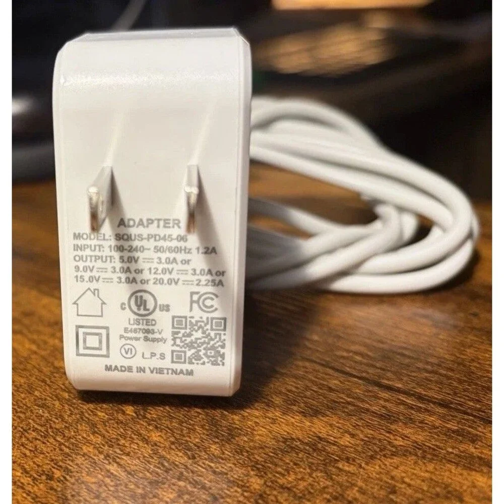SQUS-PD45-06 USB-C A/C 45W Power Adapter & Charger For USB-C Devices